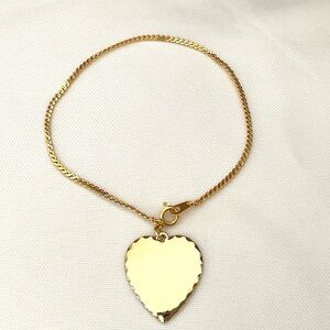 8” Gold Tone Heart Shaped Bracelet